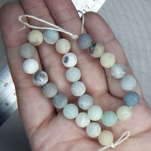 8mm Matte Amazonite 8in Strand #17